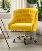 Penelope Velvet Tufted Office Chair