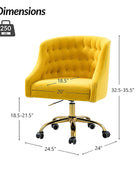 Penelope Velvet Tufted Office Chair