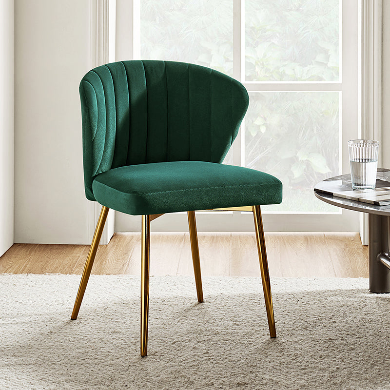 Teal velvet best sale chair gold legs