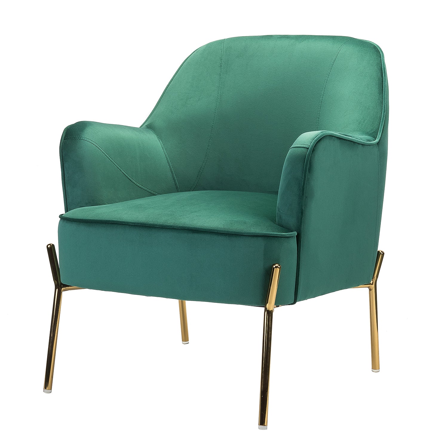 Marina 26" Wide Contemporary Velvet Armchair with Recessed Arms