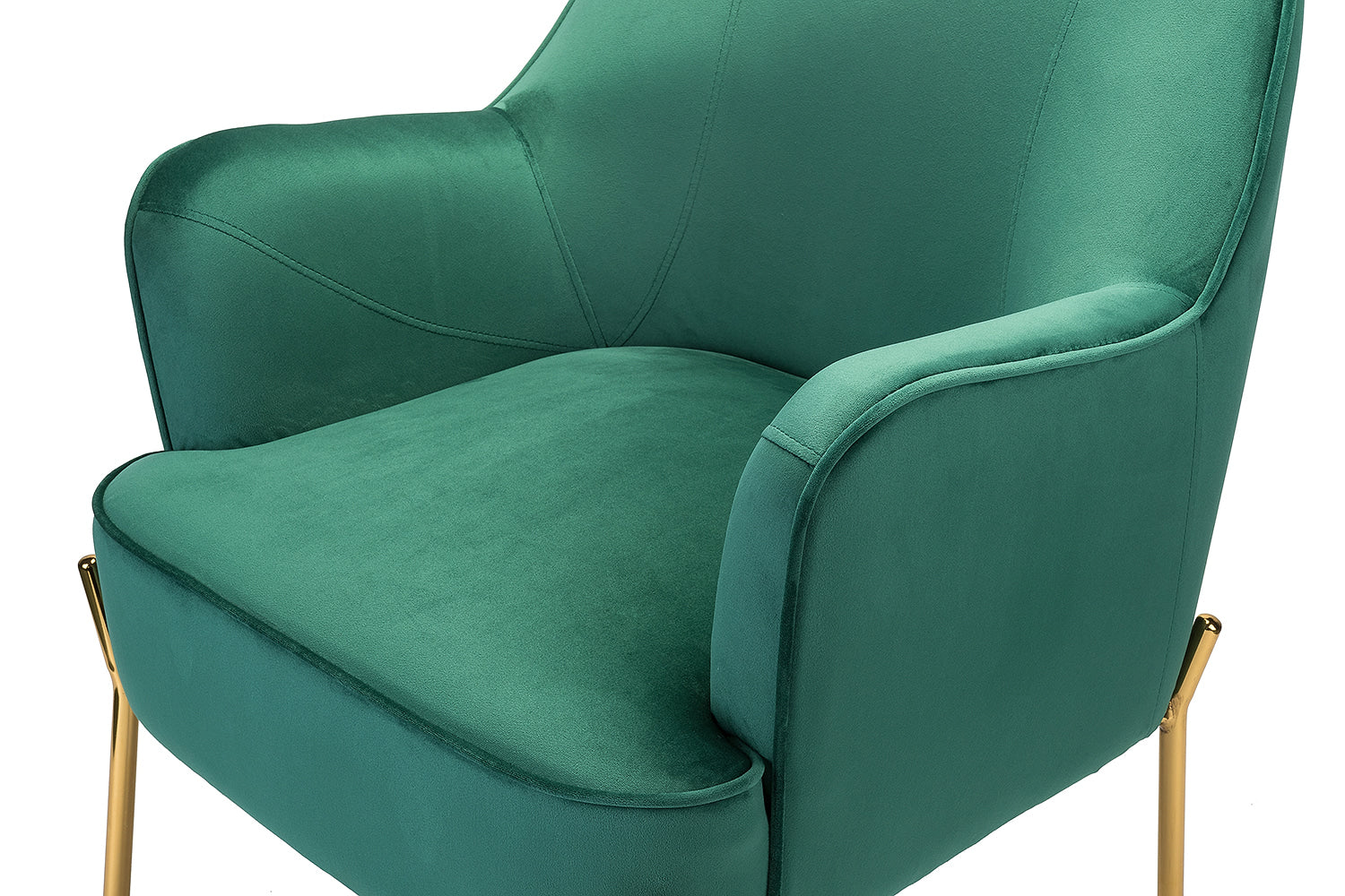 Marina 26" Wide Contemporary Velvet Armchair with Recessed Arms