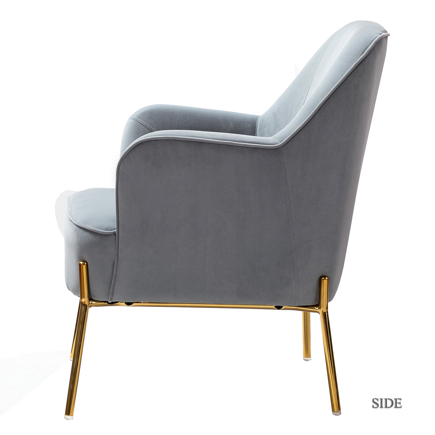 Marina 26" Wide Contemporary Velvet Armchair with Recessed Arms