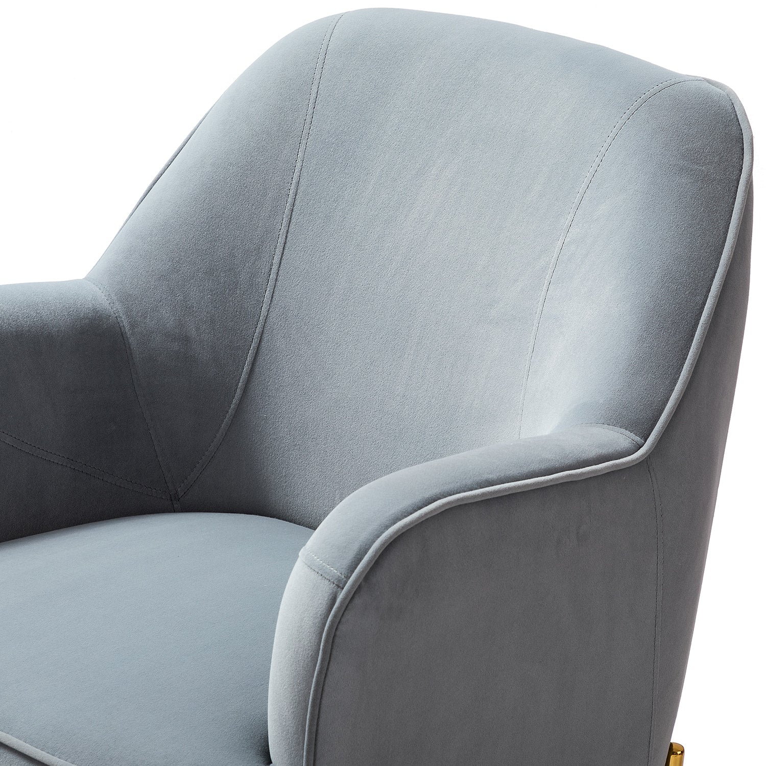Marina 26" Wide Contemporary Velvet Armchair with Recessed Arms
