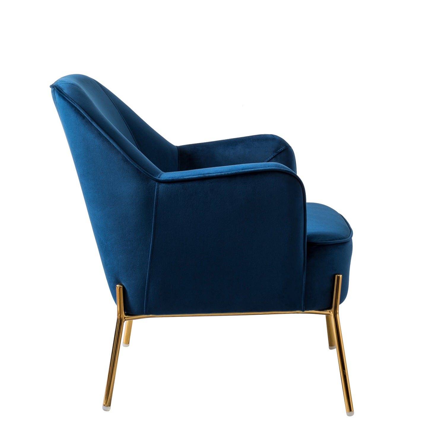 Marina 26" Wide Contemporary Velvet Armchair with Recessed Arms
