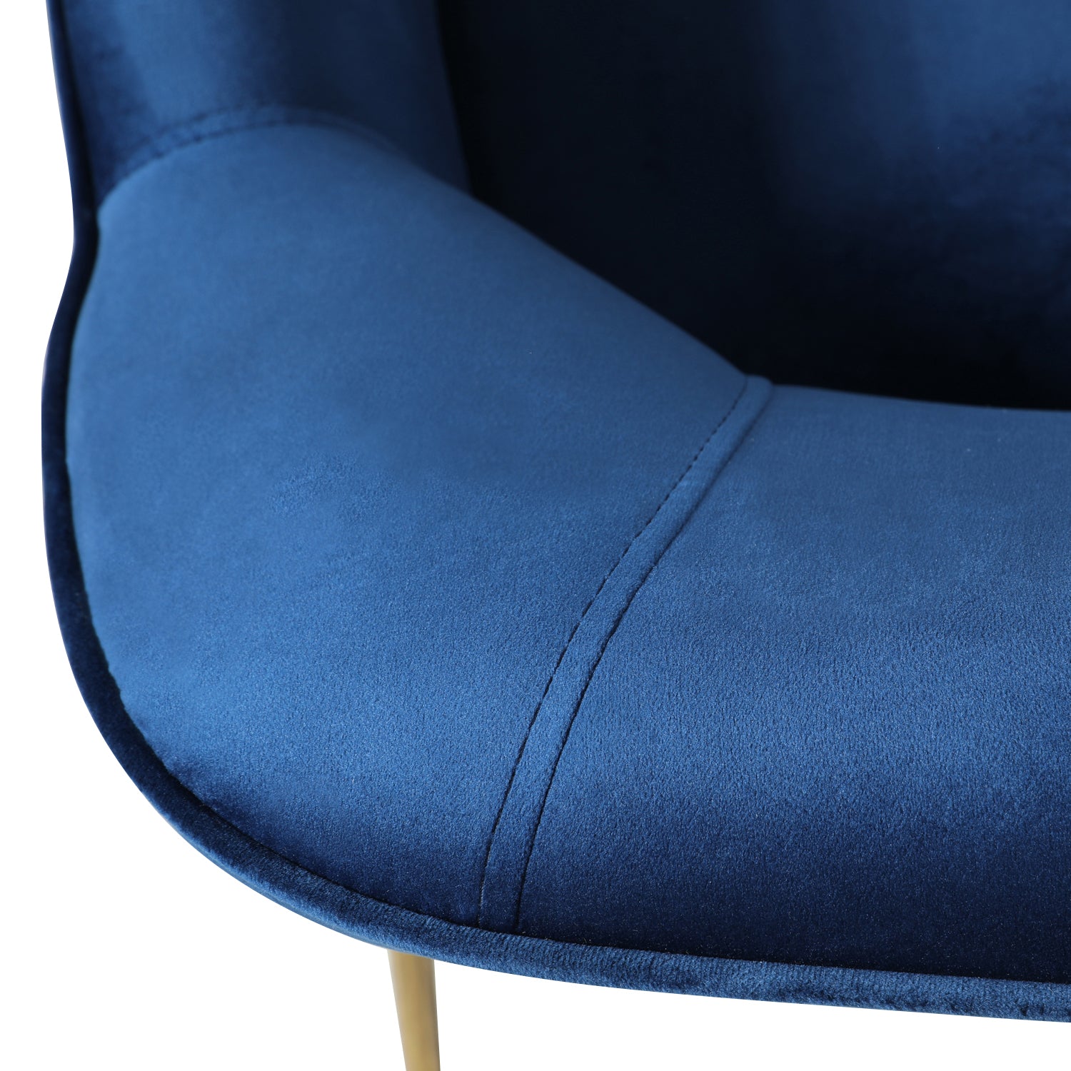 Marina 26" Wide Contemporary Velvet Armchair with Recessed Arms