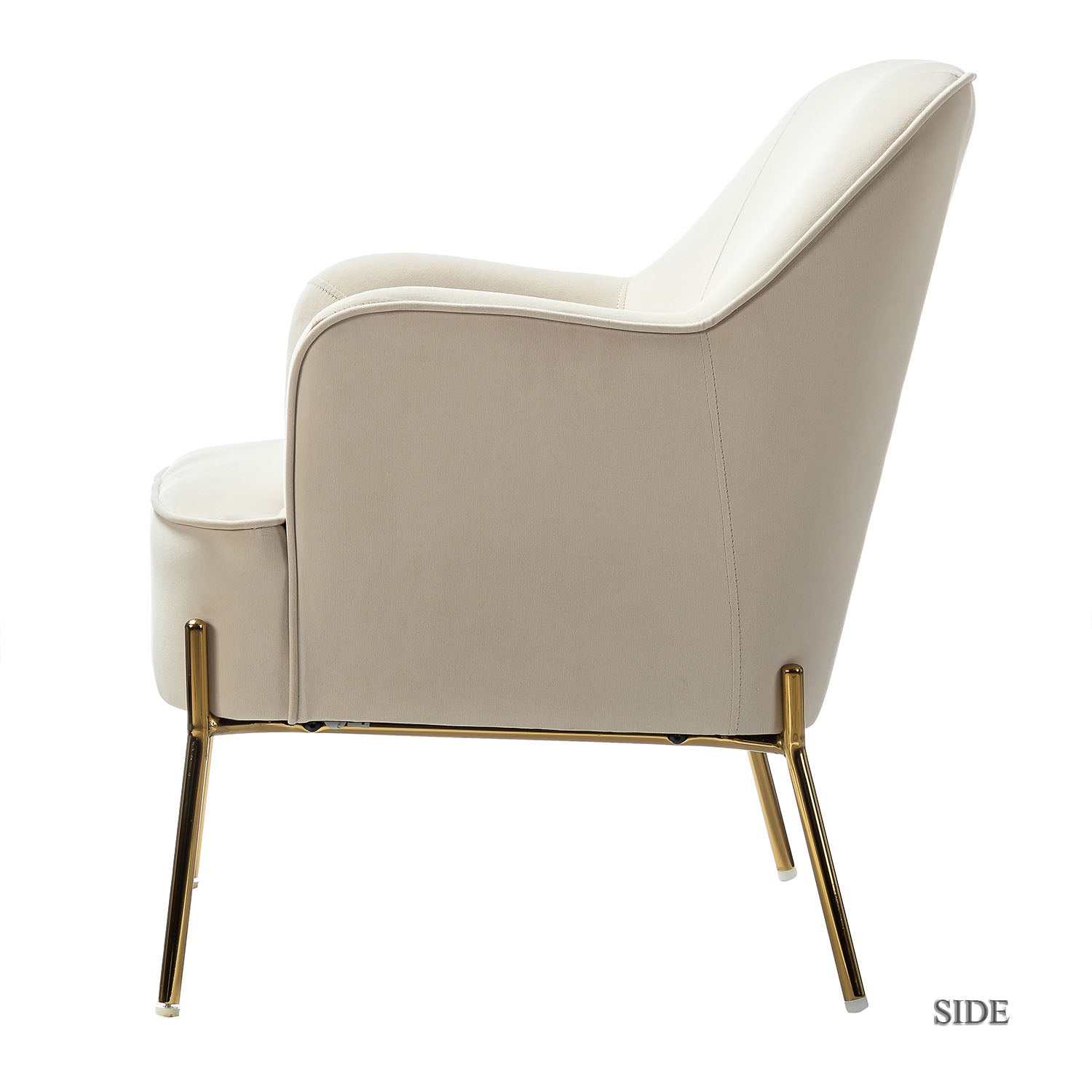 Marina 26" Wide Contemporary Velvet Armchair with Recessed Arms