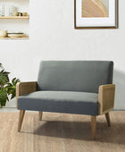 Sybil Rattan Armed Loveseat