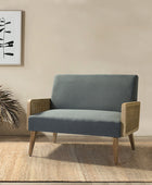 Sybil Rattan Armed Loveseat