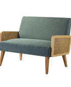 Sybil Rattan Armed Loveseat