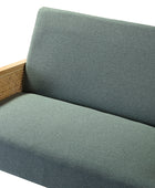 Sybil Rattan Armed Loveseat