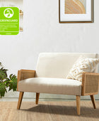 Sybil Rattan Armed Loveseat