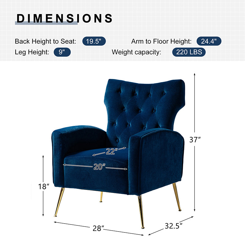 Amira Tufted Velvet Armchair