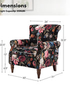 Artemisa Modern Floral Pattern Upholstered Armchair