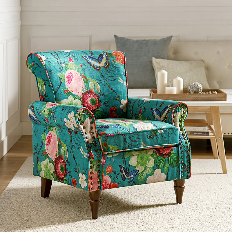 Artemisa Modern Floral Pattern Upholstered Armchair