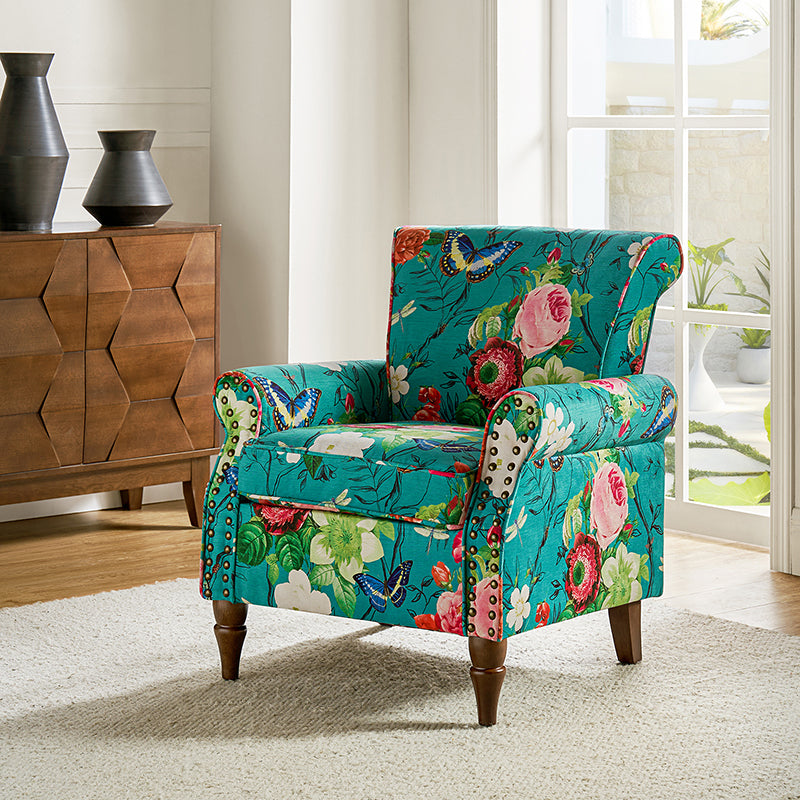 Artemisa Modern Floral Pattern Upholstered Armchair