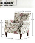 Artemisa Modern Floral Pattern Upholstered Armchair