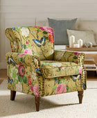 Artemisa Modern Floral Pattern Upholstered Armchair