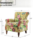 Artemisa Modern Floral Pattern Upholstered Armchair