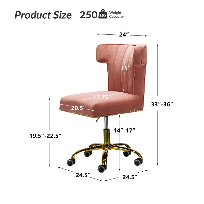 Nadine Velvet Office Chair