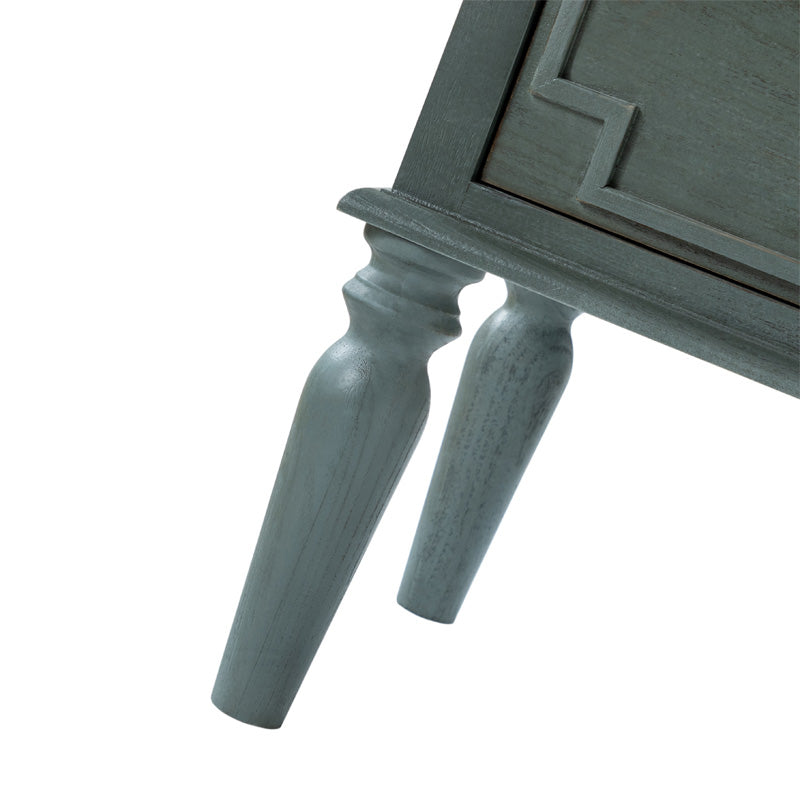 Joah 28"Tall Farmhouse 2-Drawer End Table with Built-in Charging