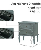 Joah 28"Tall Farmhouse 2-Drawer End Table with Built-in Charging