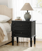 Joah 28"Tall Farmhouse 2-Drawer End Table with Built-in Charging