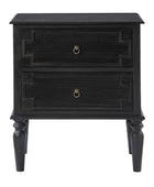 Joah 28"Tall Farmhouse 2-Drawer End Table with Built-in Charging
