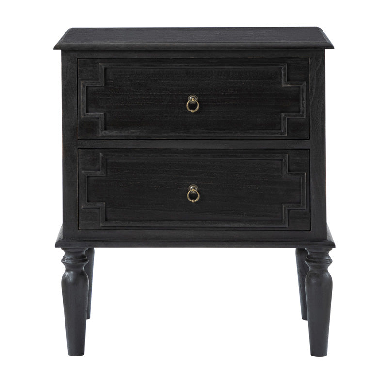 Joah 28"Tall Farmhouse 2-Drawer End Table with Built-in Charging