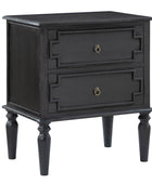 Joah 28"Tall Farmhouse 2-Drawer End Table with Built-in Charging
