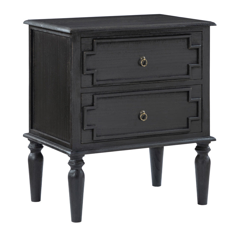Joah 28"Tall Farmhouse 2-Drawer End Table with Built-in Charging