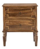 Joah 28"Tall Farmhouse 2-Drawer End Table with Built-in Charging