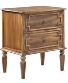Joah 28"Tall Farmhouse 2-Drawer End Table with Built-in Charging