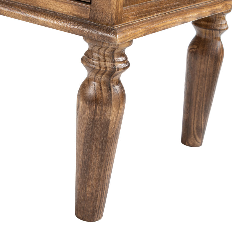 Joah 28"Tall Farmhouse 2-Drawer End Table with Built-in Charging