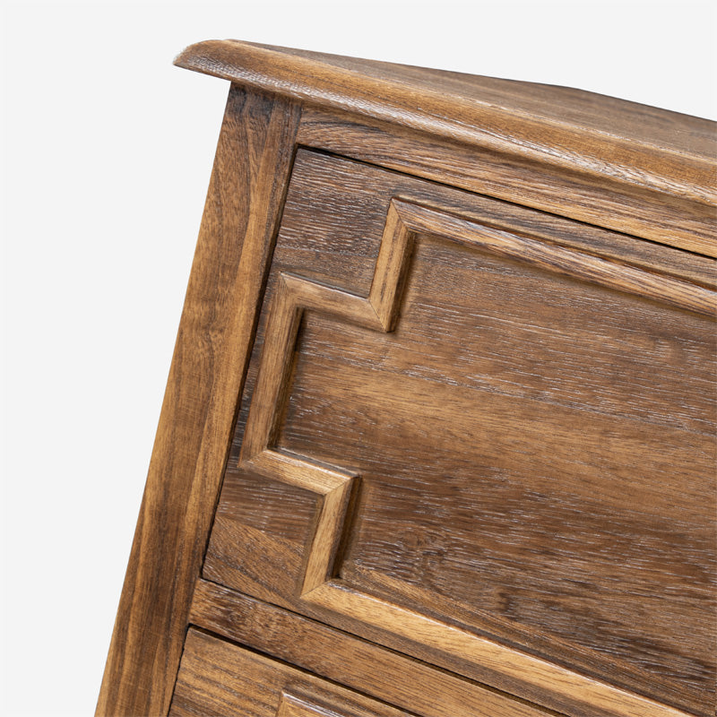 Joah 28"Tall Farmhouse 2-Drawer End Table with Built-in Charging