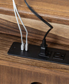 Joah 28"Tall Farmhouse 2-Drawer End Table with Built-in Charging