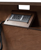 Lilian 2 - Drawer Mid Century Nightstand with Built-in Outlets