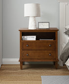Gaspard 2 - Drawer Solid Wood Nightstand