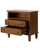 Gaspard 2 - Drawer Solid Wood Nightstand