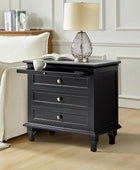 Galatea 3 - Drawer Nightstand Chest with Built-In Outlets