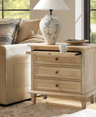 Galatea 3 - Drawer Nightstand Chest with Built-In Outlets