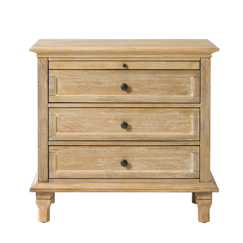 Galatea 3 - Drawer Nightstand Chest with Built-In Outlets