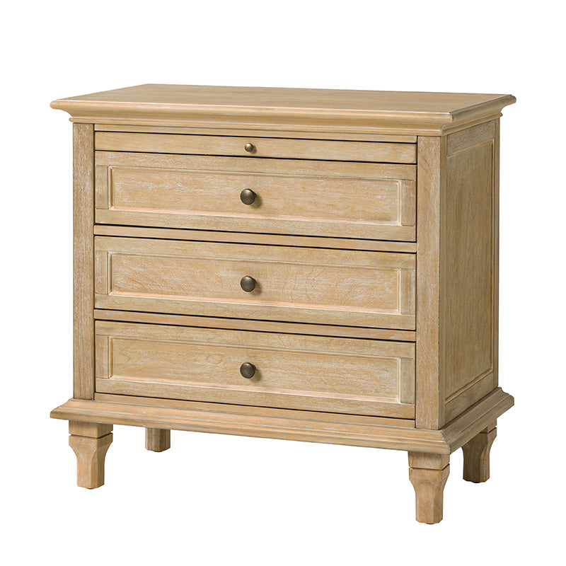 Galatea 3 - Drawer Nightstand Chest with Built-In Outlets