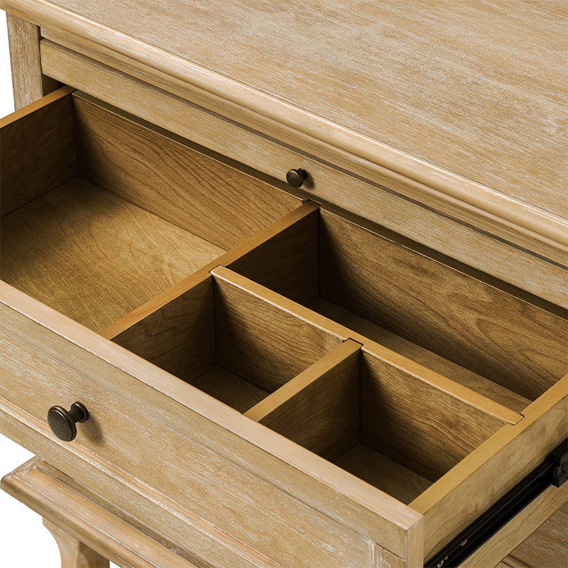 Galatea 3 - Drawer Nightstand Chest with Built-In Outlets