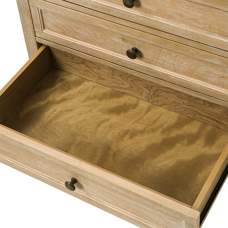 Galatea 3 - Drawer Nightstand Chest with Built-In Outlets