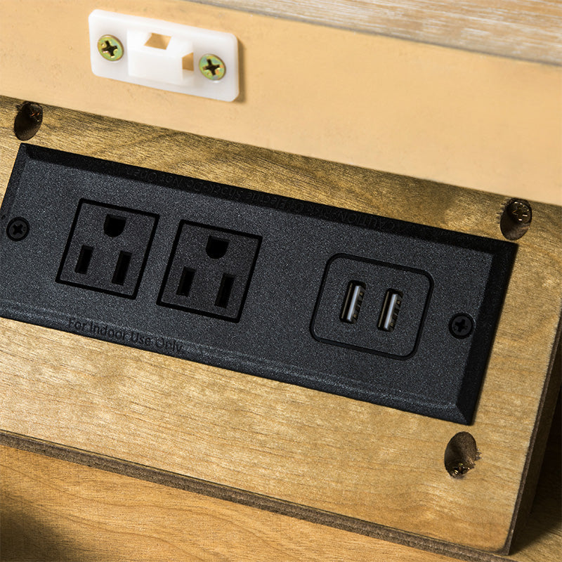 Galatea 3 - Drawer Nightstand Chest with Built-In Outlets