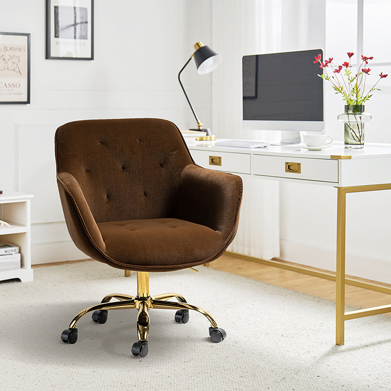 Jovida Velvet Tufted Office Chair