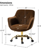 Jovida Velvet Tufted Office Chair