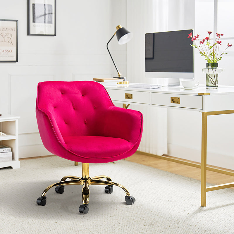 Jovida Velvet Tufted Office Chair