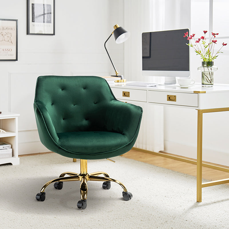 Jovida Velvet Tufted Office Chair