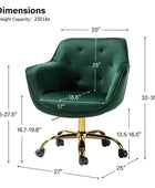 Jovida Velvet Tufted Office Chair